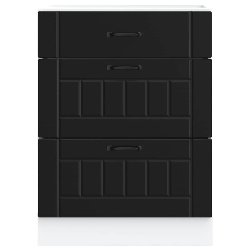 Atsabe Standard Base Cabinet, 81.5cm H x 60cm W x 46cm D, Black