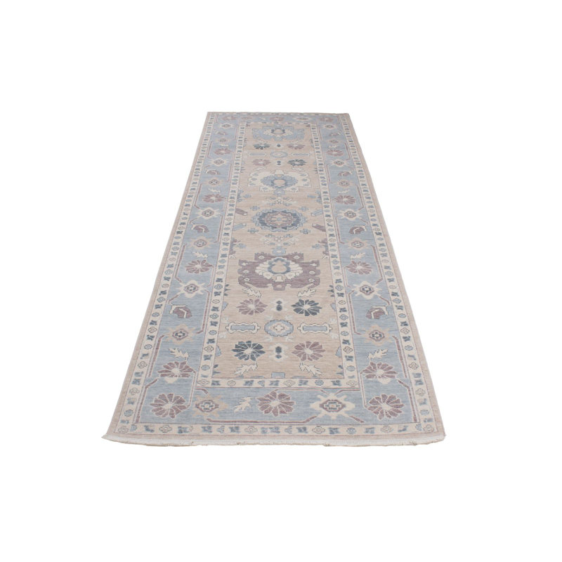 Chemin de table traditionnel turc beige et bleu 3 x 11