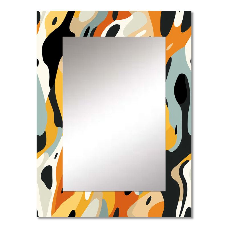 Watlington - Orange Modern Wall Mirror, 32 po x 24 po