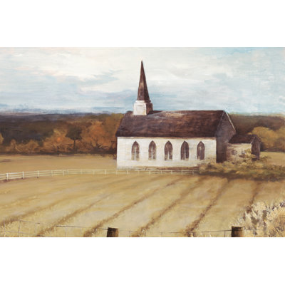 Farm Church - Wrapped Canvas Art Prints