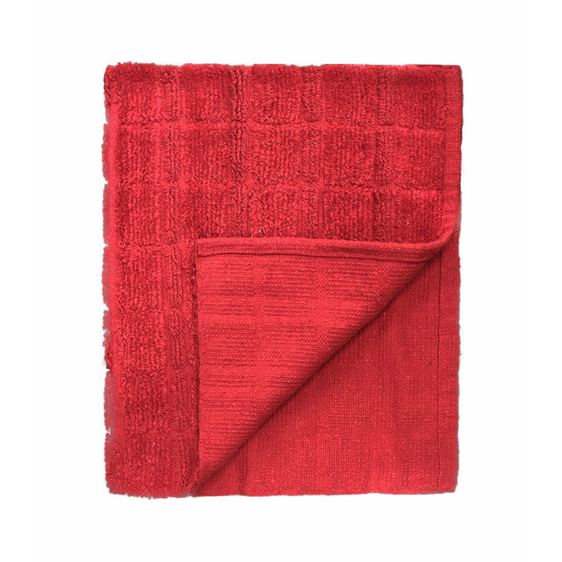 Cotton Bath Mat, Red