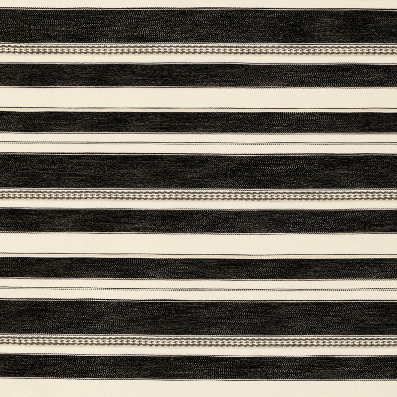 Entoto Stripe Fabric, Ivory/Black