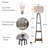 Chariot 60.62'' Black Column Floor Lamp