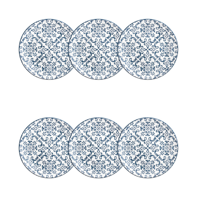 10 assiettes à salade bleu Strawberry Street