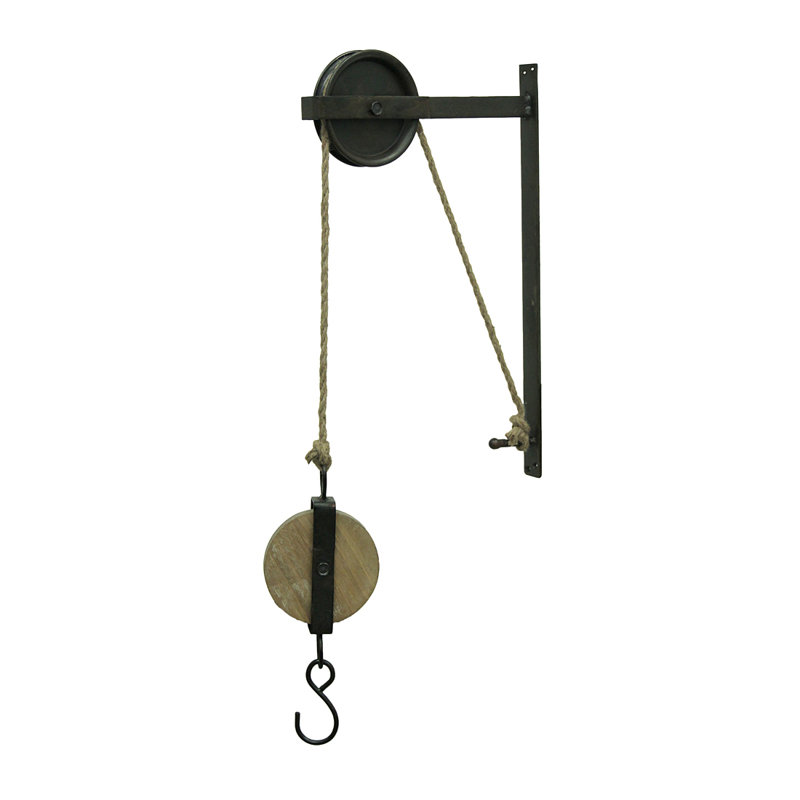 Cintre pour plante en métal et bois et crochet