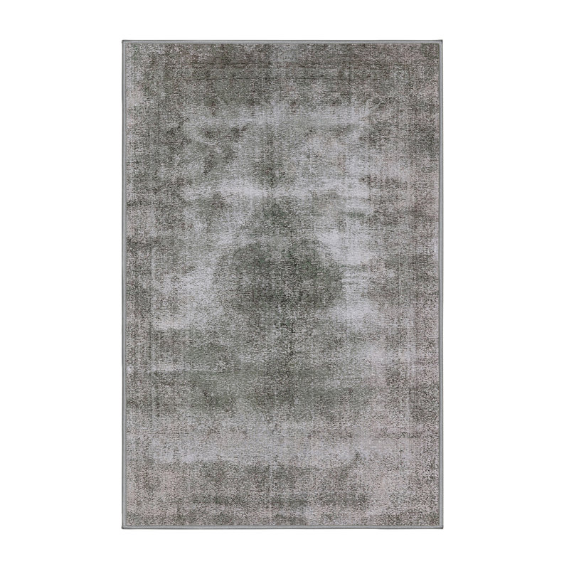 Tapis 100% Mid-Century moderne lavable à la machine 1862, Rectangle 7 pi x 9 pi