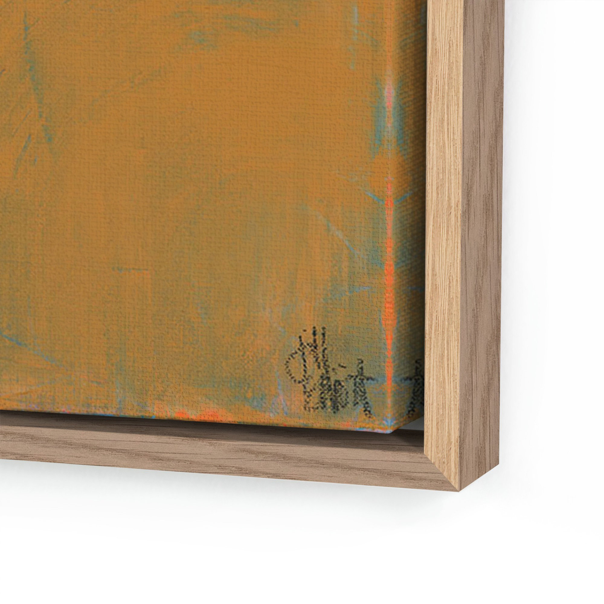 Sometimes Still by Jill Elliott, 32" H x 32" W, Light Brown Canvas