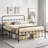 Classic Iron Platform Bed with High Headboard and Footboard-1778892815-1832431515