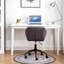 Siège de bureau gris diamant - velours, mousse haute confort, pivotant sur 360 degrés, base en métal robuste, chaise de bureau en mousse à 360 degrés