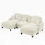 Élégant canapé Mid-Century 3 places avec 2 repose-pieds-1685766656