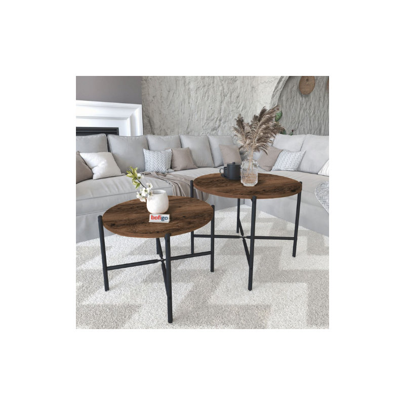 Princetta Solid Wood Coffee Table, Burnt Oak