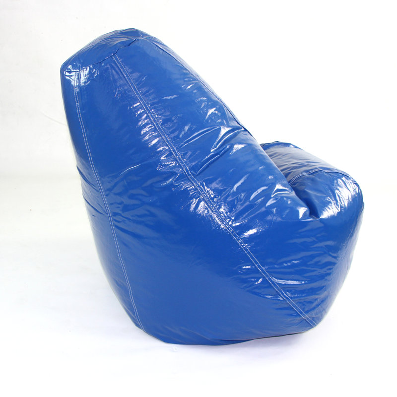 Fauteuil à billes en faux cuir standard, Bleu nautique