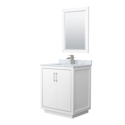30'' Single Bathroom Vanity with Genuine Marble Top
