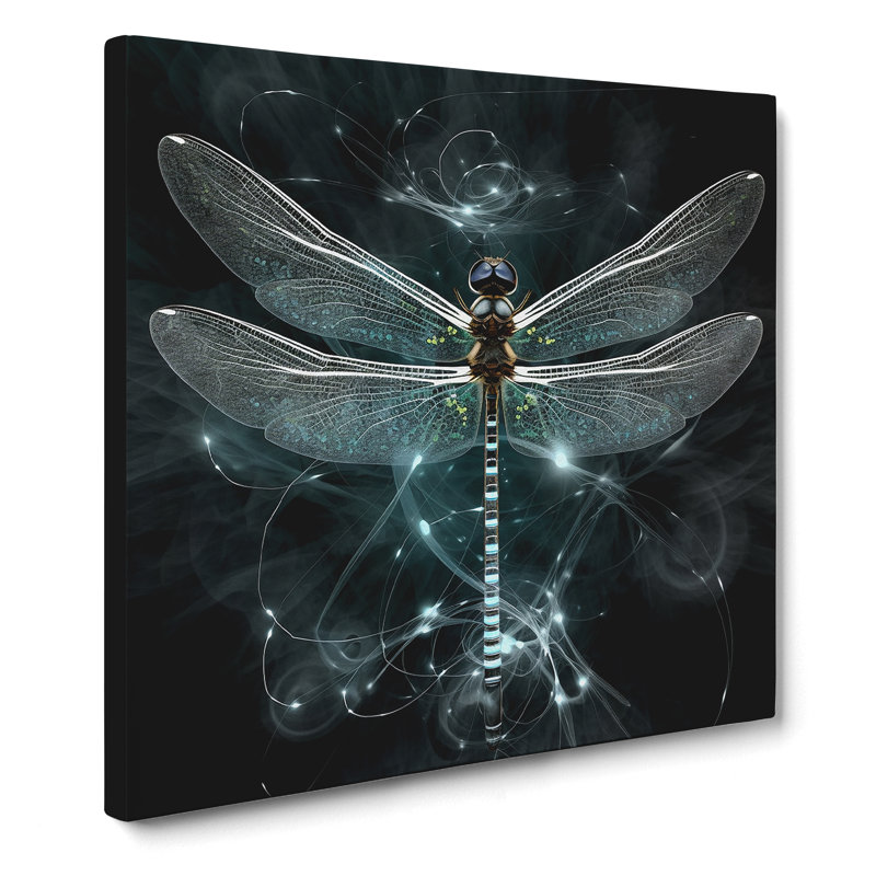 Dragonfly Digital Art - Wrapped Canvas