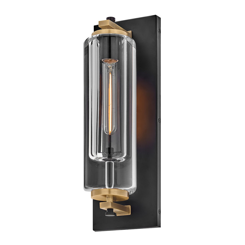 Hinkley Lourde Outdoor Wall Mount Lantern, Black