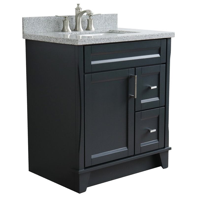 Ensemble de meuble-lavabo simple 31 po Bréham, Gris