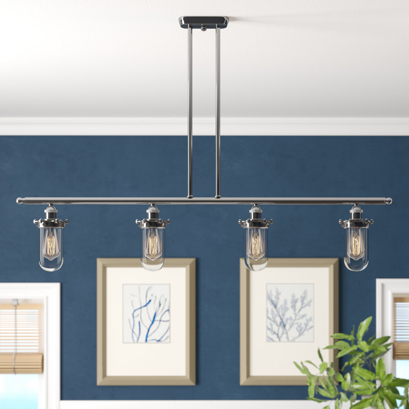 Calixta 4 - Light Kitchen Island Pendant, Matte Black, Incandescent, White