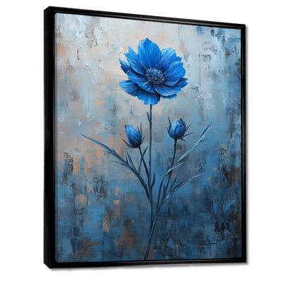 «Solitaire Blue Petals Of Cornflowers II», art mural sur toile