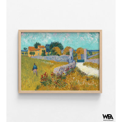«Vincent Van Gogh Farmhouse in Provence», peinture encadrée à l'huile de Van Gogh, reproduction d'art de Provence, art mural encadré, art mural surdimensionné