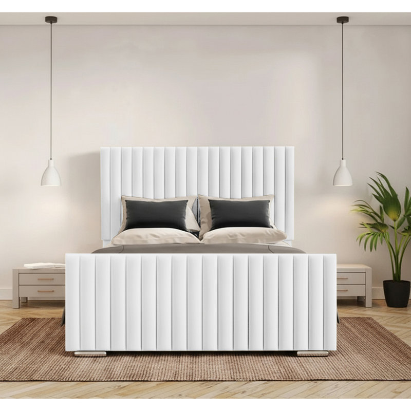 Abriyah Bed Frame, Super King (6'), White