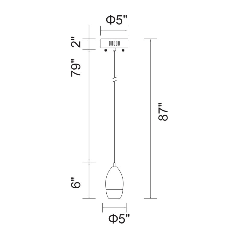 Bagley 1 - Light Chrome Single Pendant