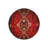 Burdy Themed Ethnic Motif Traditional Patterned Round Woven Base Vintage Decorative Carpet-1933701949