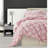 Pink Floral Bedding Set, Microfiber Comforter For All Seasons