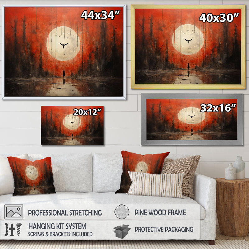 «Coral Black Mexico Art the Fall VI», reproduction sur toile, H 16 po x l 32 po x P 1 po, Cadre simple blanc