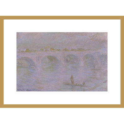 Waterloo Bridge in London by Claude Monet -Framed Giclee Print