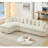 Beige L-shape Sectional With Elegant Back Design