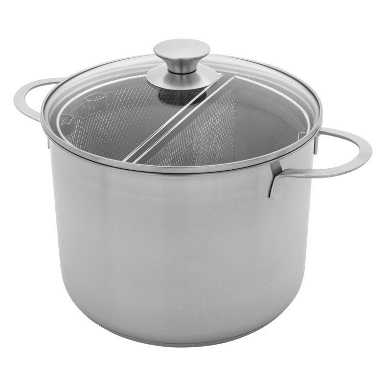 Demeyere Essential5 Stainless Steel Stockpot with Lid, 8 Qt.