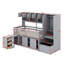 Lit mezzanine simple en bois avec bureau sous le lit, tiroirs et tablettes Jemika-2092215301