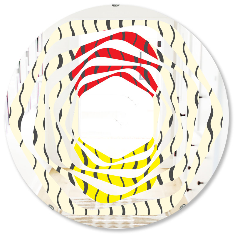 Miroir mural Whirl Wave, H 31,5 po x l po