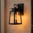 Schlegel Black Steel with Clear Glass Outdoor Wall Light(Set of 2)