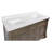 Fossen 60" Double Bathroom Vanity Set with Weathered Gray Cabinet and Engineered Marble Countertop-352821072-314186954