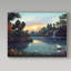 Fikes «River Scene», reproduction de peinture à l'huile sur toile tendue-25327799