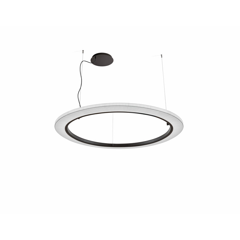 Roda 1 - Light Brown LED Single Pendant, White Ribbon