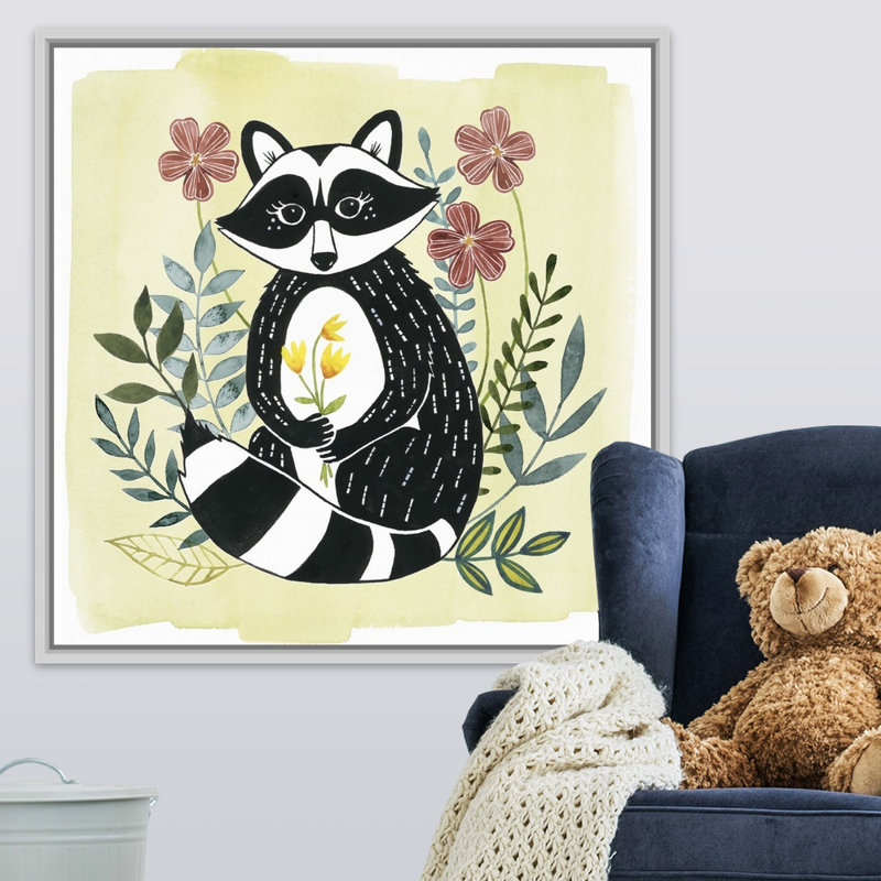 Art sur toile floral forester i Shine, H 24 po x l 24 po x P 1,75 po, Cadre flottant blanc