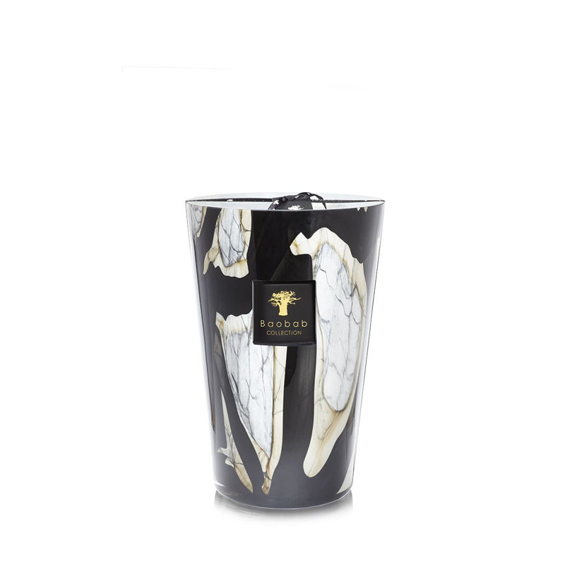 Stones Marble Candle, 13.8" H x 9.36" W x 9.36" D