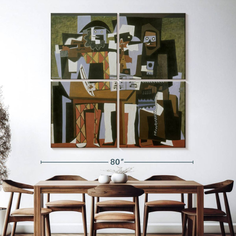 Trois musiciens, H 74 po x l 74 po