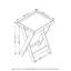 Terhune Tray Top Cross Legs End Table-958579049