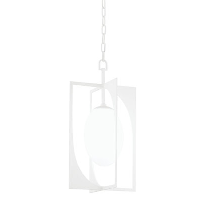 Enzo 1 Light Large Lantern - Gesso White