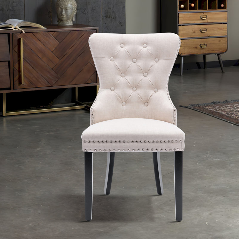 Chantis Upholstered Dining Chair, Beige