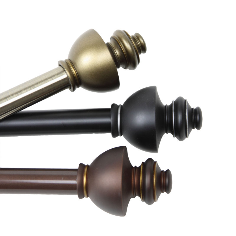 Tringle à rideaux simple Milani, l 48 po à 84 po, Noir