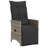 Bistro Set Grey Poly Rattan Adjustable Armrests-553363418
