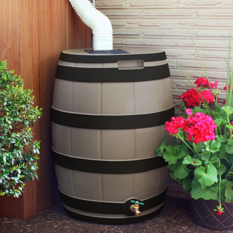 Baril d'eau de pluie 50 gallons, Kaki