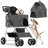 Folding Pet Stroller, Foldable Dog Jogger Stroller with Detachable Carrier, Basket and Cup Holder-108993574