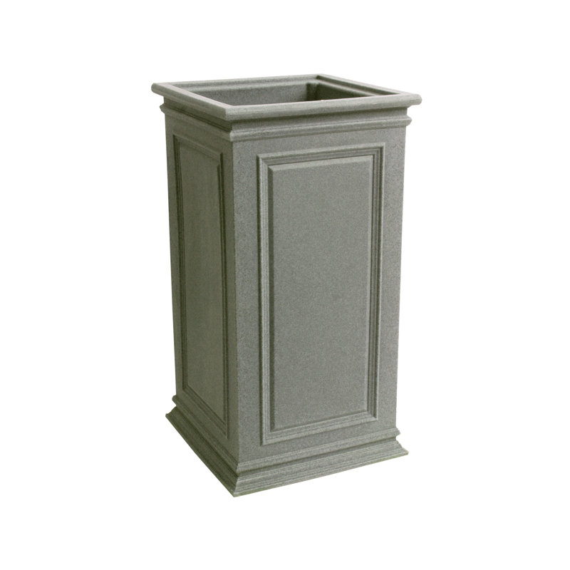 Strafford Tall Cube Self Watering Planter, Taupestone