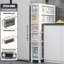 Narrow Storage Cabinet, Slim Rolling Storage Cart, Narrow Pantry Thin Cabinet, Bathroom Slim Storage Cart, Small Plastic Rolling Shelf with Transparent Drawers
