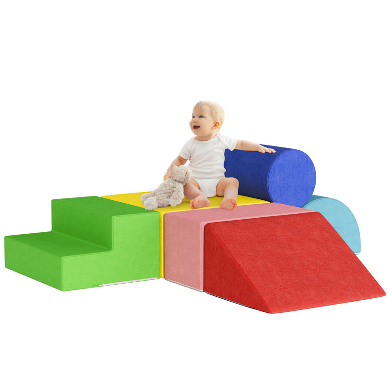6 blocs de 6 pièces, Bleu / vert / jaune / rouge